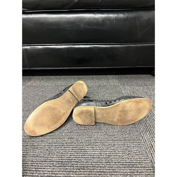 Musse & Cloud Caila Ankle Boots Women's 39/ 8 Black Leather Perforated Bootie - Picture 10 of 10